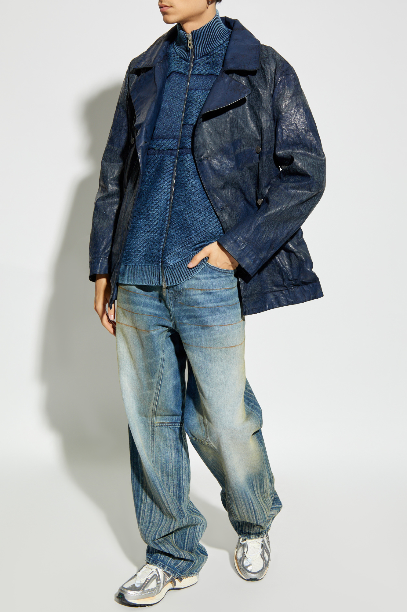 Navy blue Cardigan K-KLEVERY-ZIP Diesel - Vitkac Italy